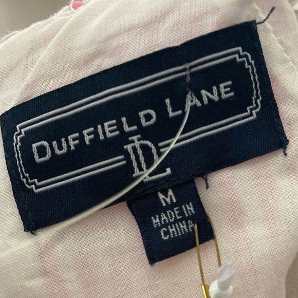 Duffield Lane Richland Ruffle SLV Dress in Pink NWT Cotton Seersucker Striped - Picture 5 of 9